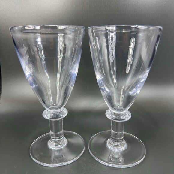 Simon Pearce Cavendish Clear Hand Blown Heavy Glasses Cups Goblets Stemware Set2 - Picture 15 of 16